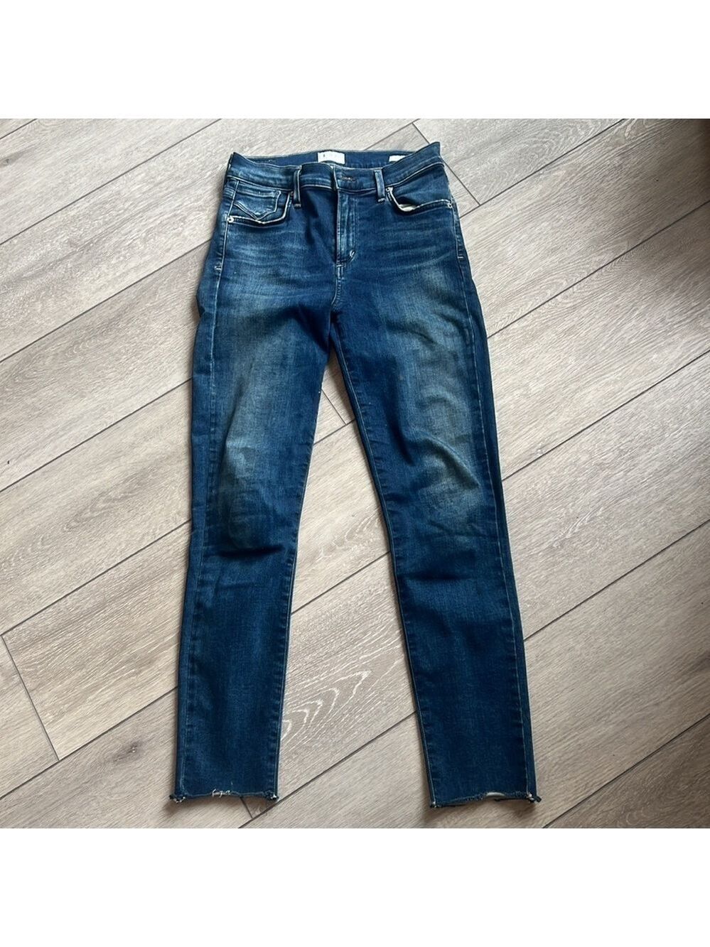 Agolde Sophie crop denim jeans distressed hem size 26 - Picture 2 of 8